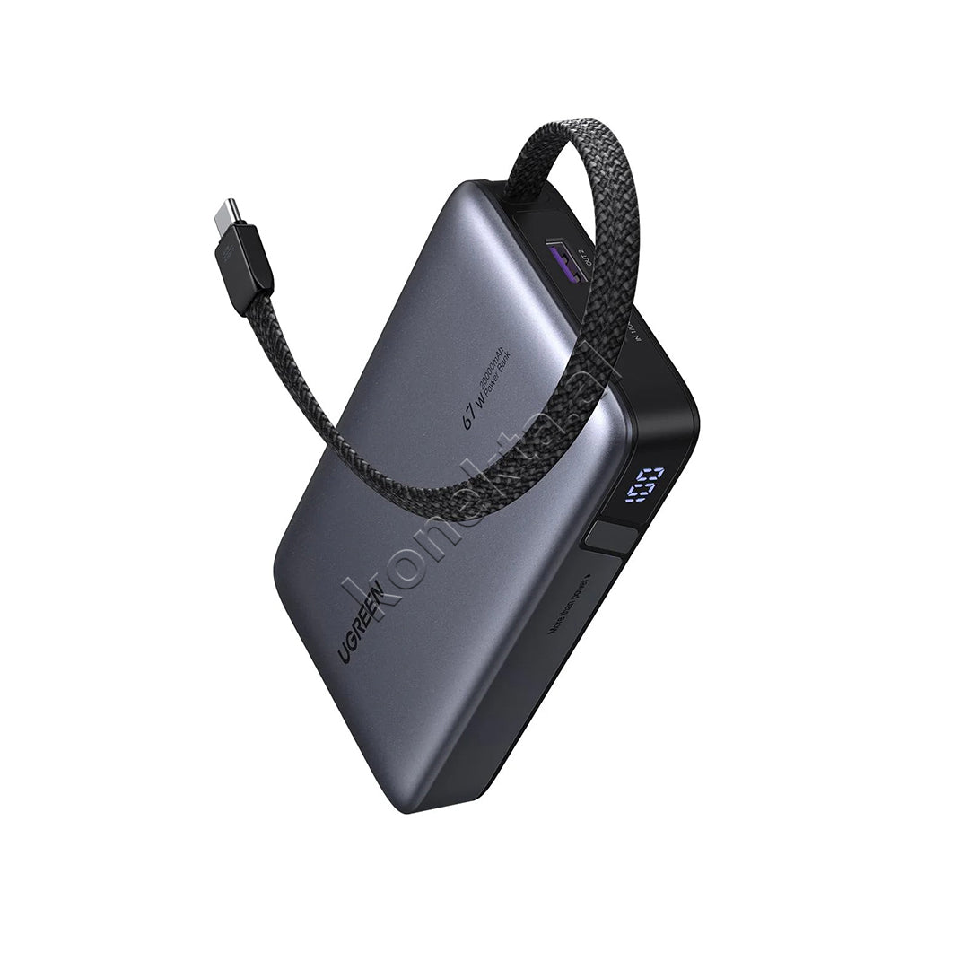 Bateri E Jashtme Me Fishe Te Terheqshme Type-C 67W 20'000mAh Ugreen