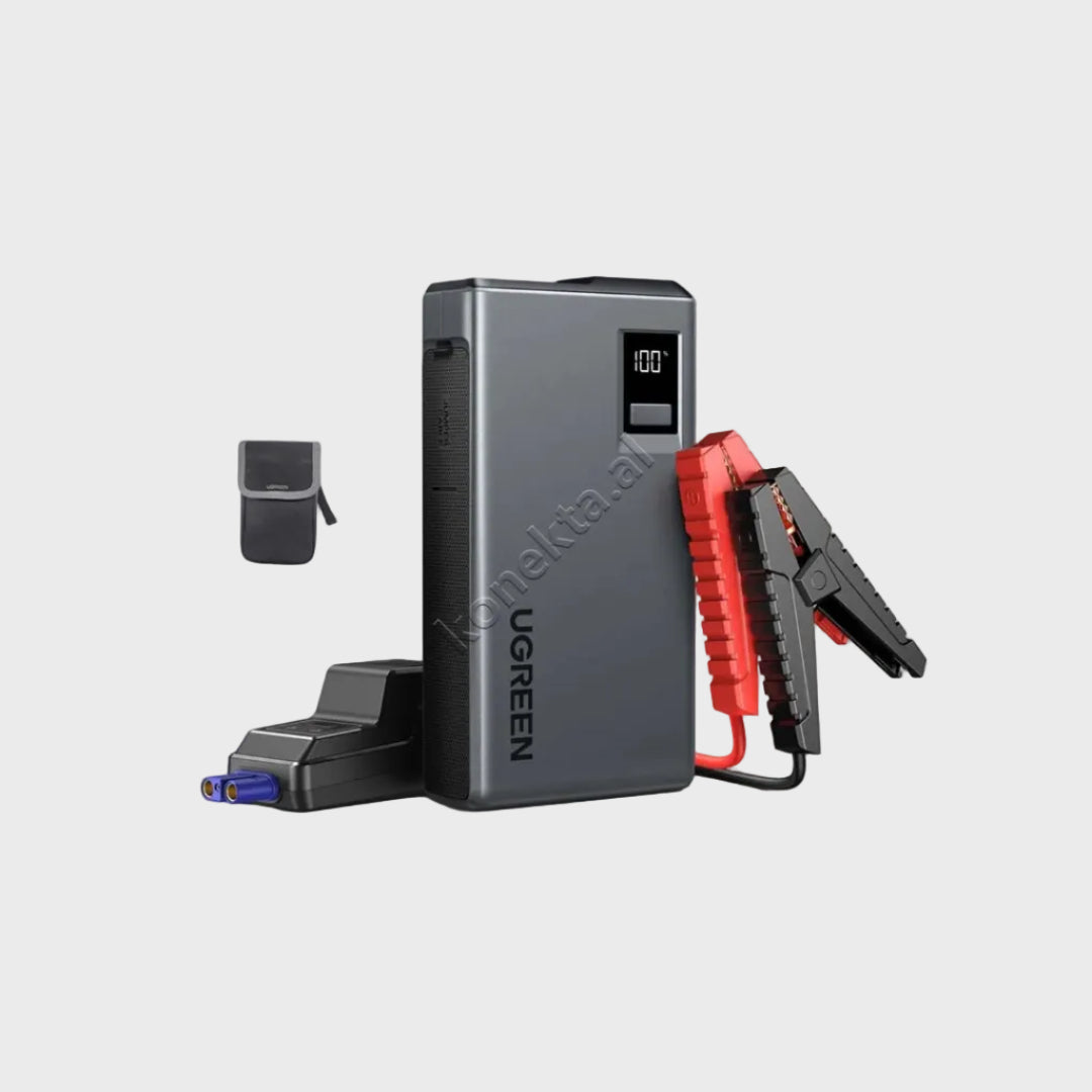 Bateri E Jashtme Multifunksionale Starter 12'000mAh Per Makine Me Panel Digjital Dhe Drite