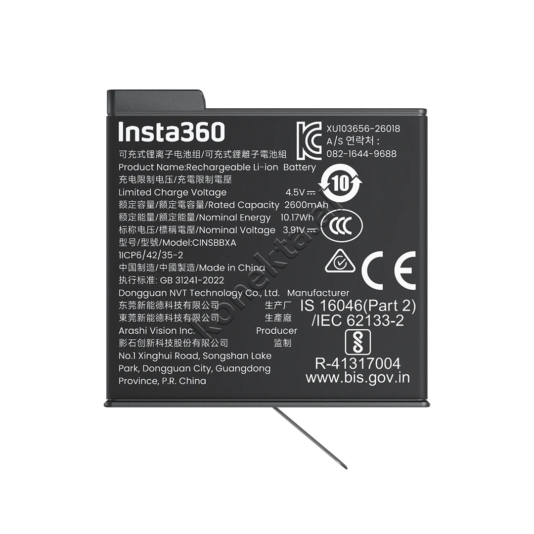 Bateri Xtreme Per Insta360 X6 2600 mAh