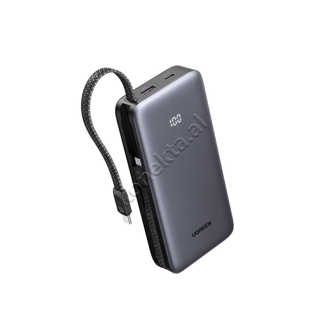 Bateri e Jashtme 20000mAh 30W Me Kabllo Te Integruara Ugreen