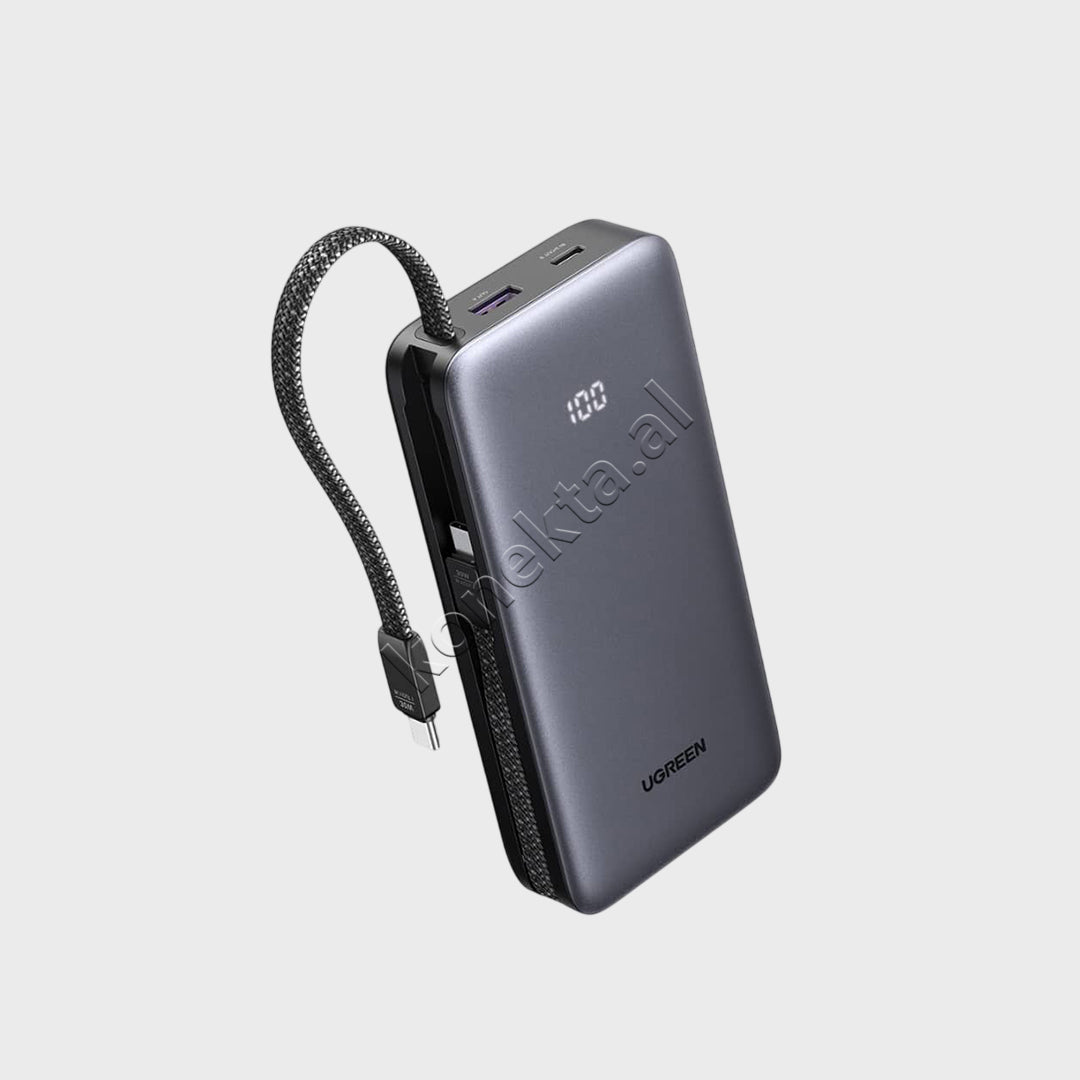 Bateri e Jashtme 20000mAh 30W Me Kabllo Te Integruara Ugreen