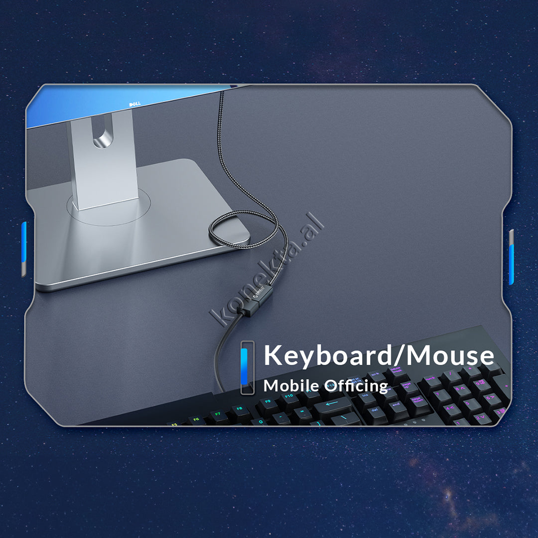 Kabëll Zgjatues Karikimi dhe Transmetimi Type-C në USB3.1(femër) GEN2 10Gbps 60W