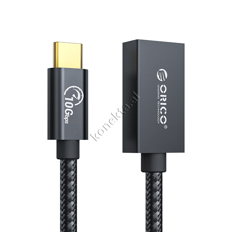 Kabëll Zgjatues Karikimi dhe Transmetimi Type-C në USB3.1(femër) GEN2 10Gbps 60W