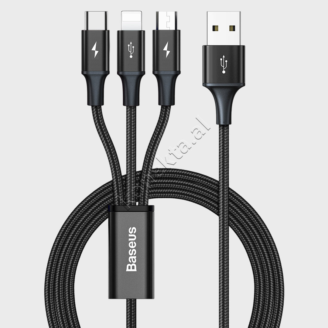 Kabell Karikimi Baseus 3 Ne 1 Type-C / Lightning / Micro