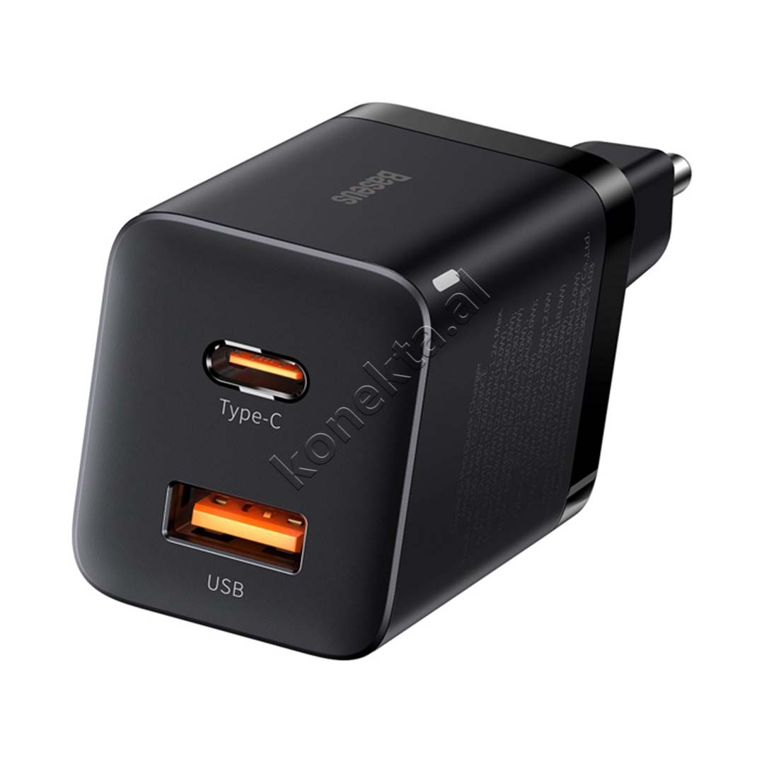 Adaptor Karikimi 30W Me Porte Type-C Dhe Usb-A Baseus