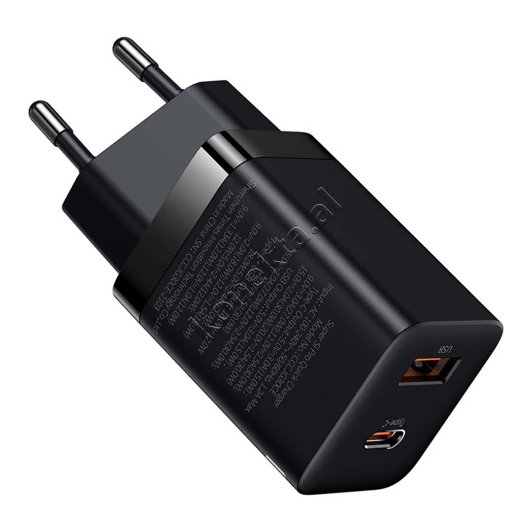 Adaptor Karikimi 30W Me Porte Type-C Dhe Usb-A Baseus