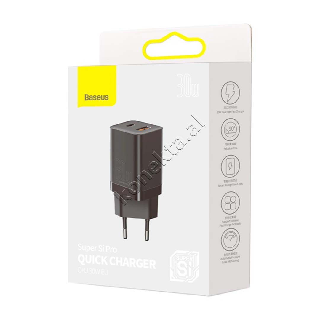 Adaptor Karikimi 30W Me Porte Type-C Dhe Usb-A Baseus