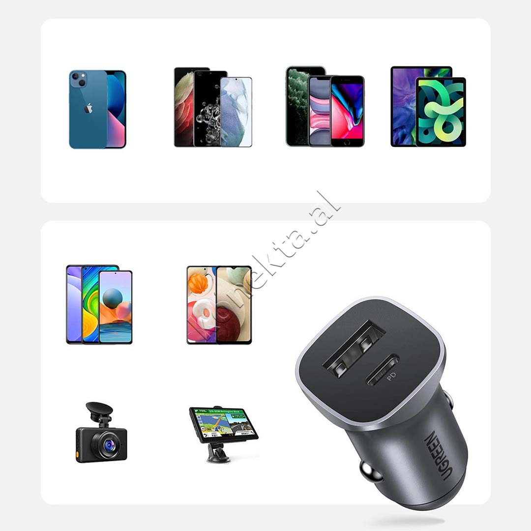 Adaptor Karikimi 30W Me Porte USB-C Dhe USB-A Ugreen