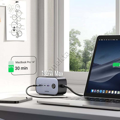 Adaptor Karikimi 100W UGreen Me Porte USB-A, 3xUSB-C & 2xAC