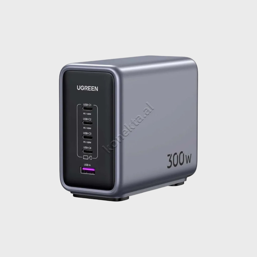 Adaptor Karikimi Nexode GAN 300W Me 5 Porta Ugreen