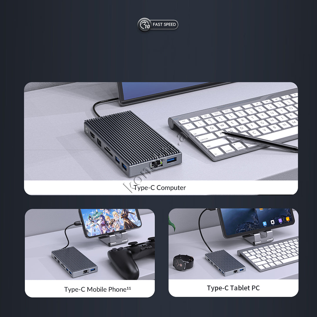 Mega Adaptor Multifunksional Me 9 Porta + Lexues SSD Deri Ne 2TB