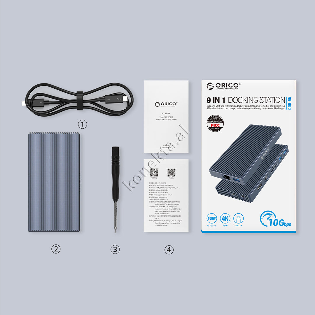 Mega Adaptor Multifunksional Me 9 Porta + Lexues SSD Deri Ne 2TB