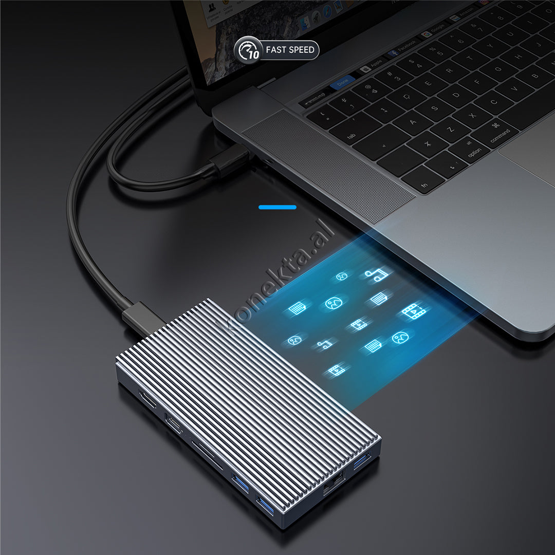 Mega Adaptor Multifunksional Me 9 Porta + Lexues SSD Deri Ne 2TB
