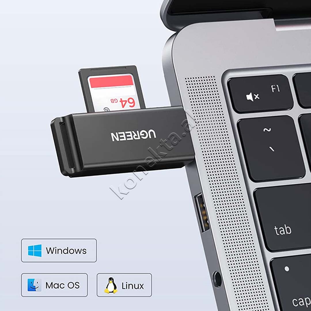 Adaptor Ugreen Me Portë USB Për Kartë SD Dhe TF