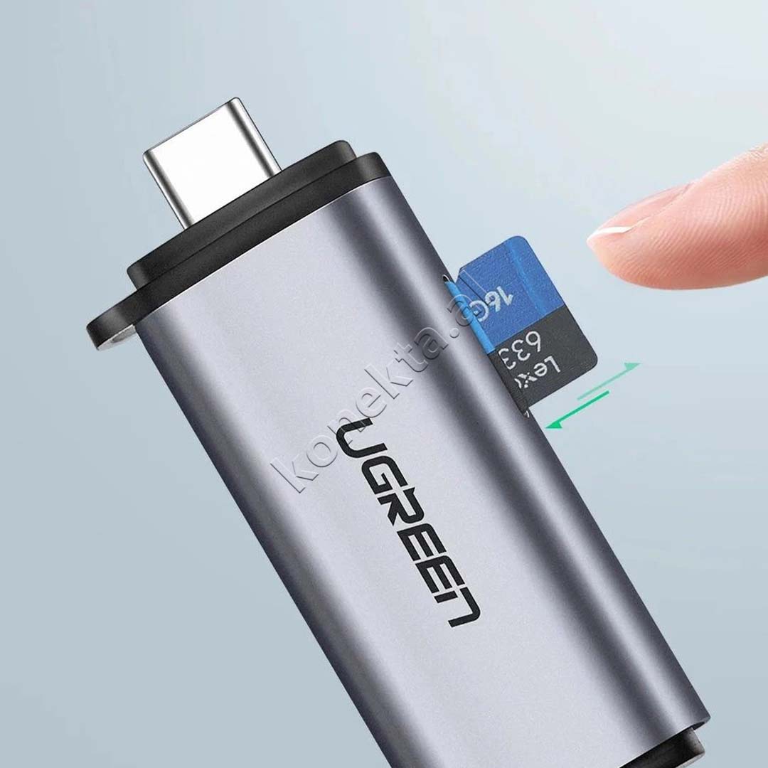 Adaptor Ugreen Me Portë USB-A dhe USB-C  Për Kartë TF Dhe SD