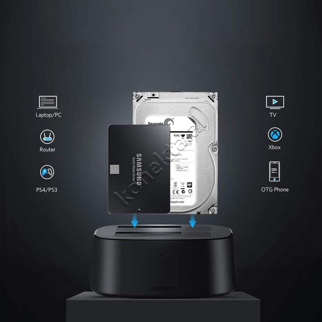Klonuese dhe Lexuese 2 Në 1 SATA 2.5" 3.5" SSD HHD Me Porte USB3.0 Ugreen