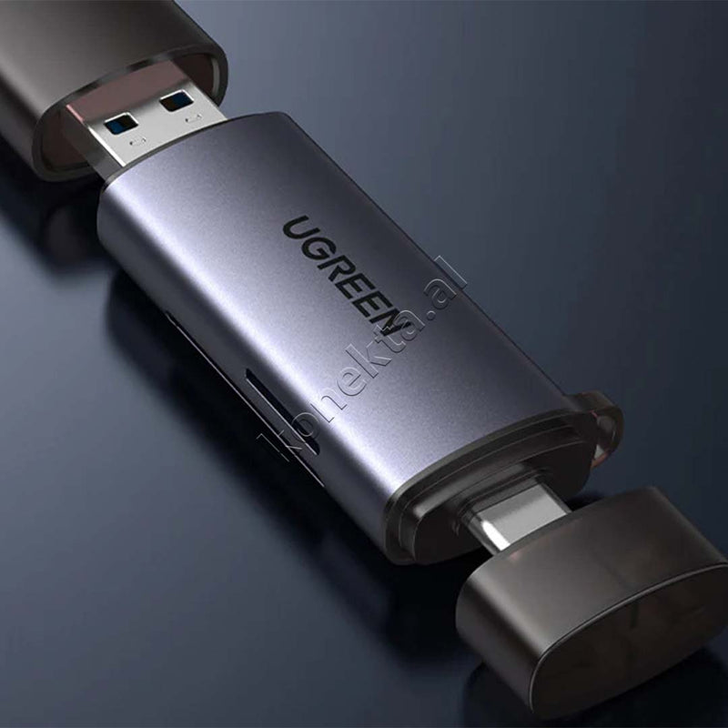 Adaptor Me Portë USB-A Dhe USB-C Për Kartë TF Dhe SD