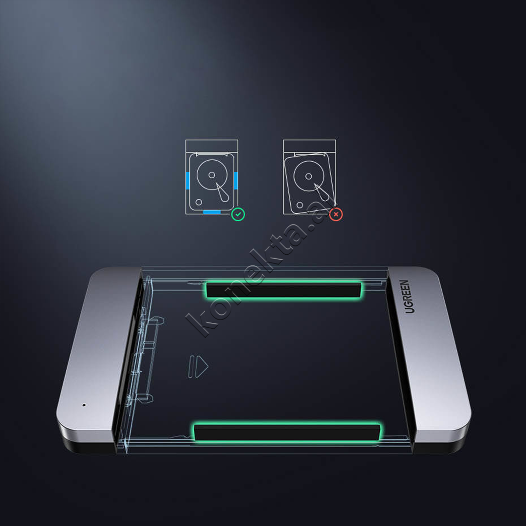 Mbajtese Dhe Lexuese Hard Disk 2.5" SATA 3.0 6Gbps Ugreen