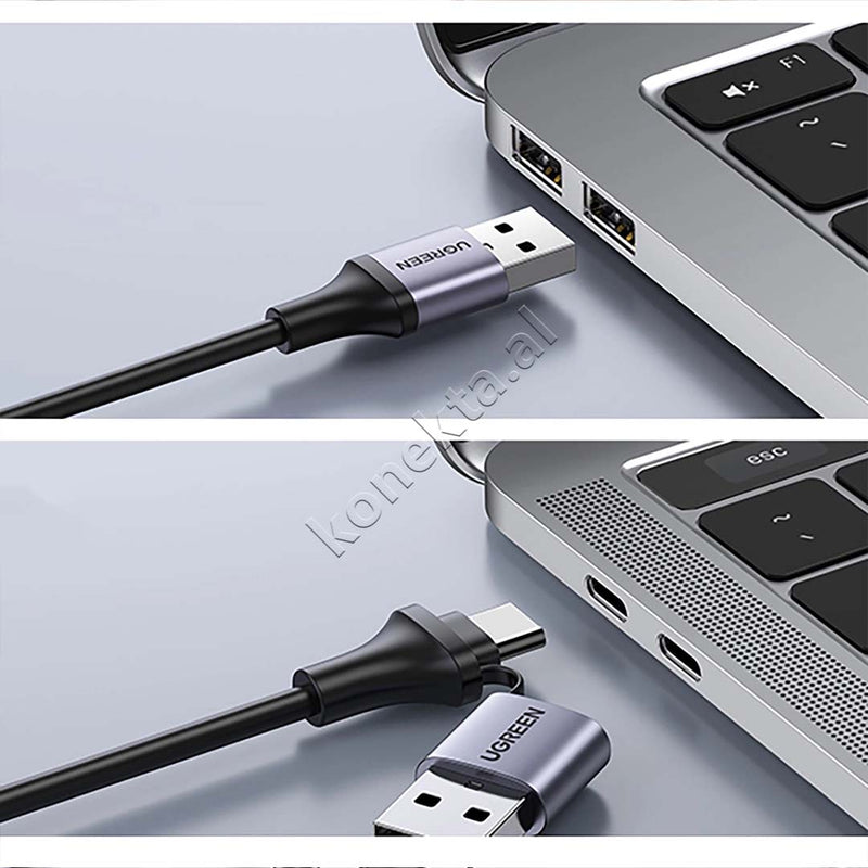 Adaptor Kabell Nga HDMI Ne USB-A & USB-C Ugreen