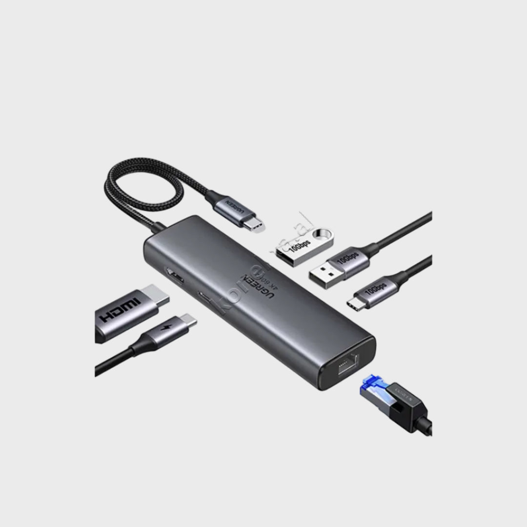 Adaptor HUB UGreen Me Shumë Porta 6 Në 1 Dhe Fishë Type-C