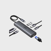 Adaptor HUB UGreen Me Shumë Porta 6 Në 1 Dhe Fishë Type-C
