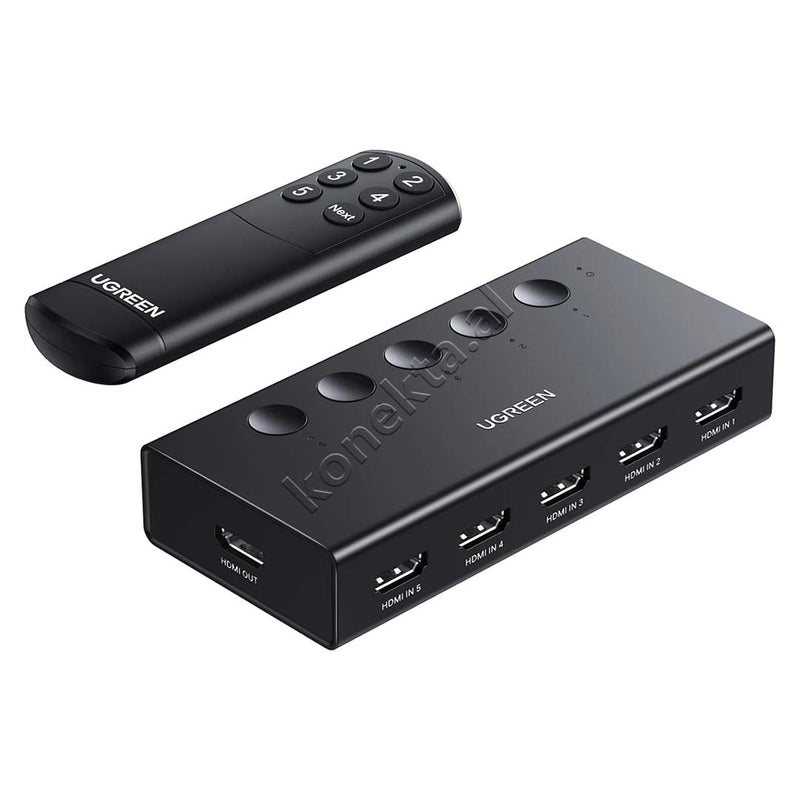 Switcher 5 Ne 1 HDMI 2.0 Me Kabell Type-C 1m Ugreen