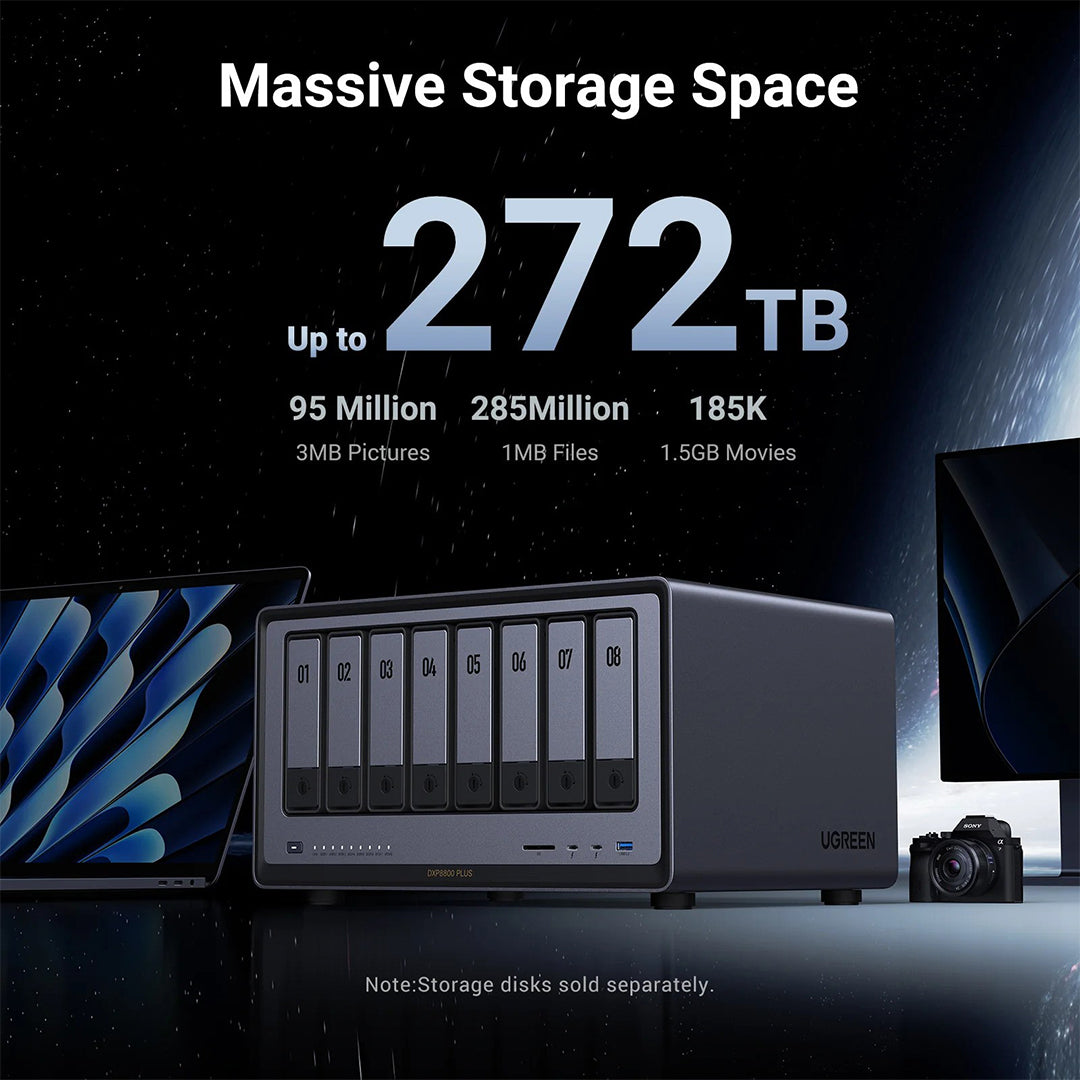 Sistem NAS Ugreen Me 8 Porta Per HDD Dhe SSD DXP8800 Plus