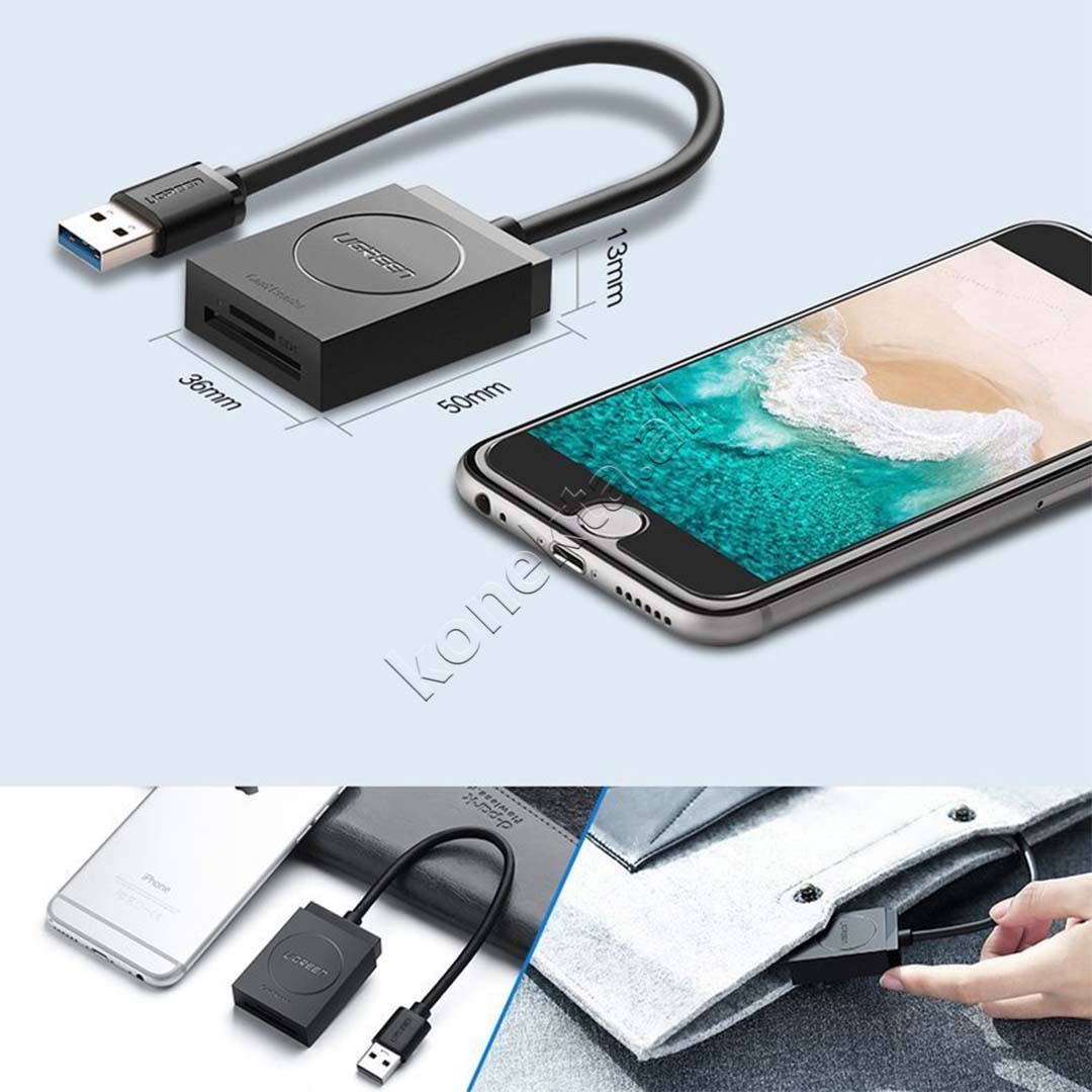 Adaptor Dhe Lexues Nga USB 3.0 Ne Karta SD/TF UGreen