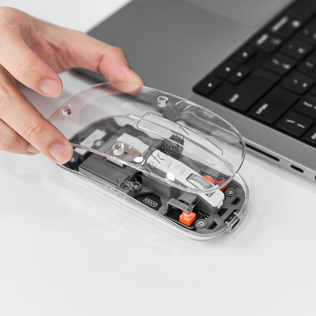 Maus Wireless Transparent Per Kompjuter Dhe Laptop Wiwu