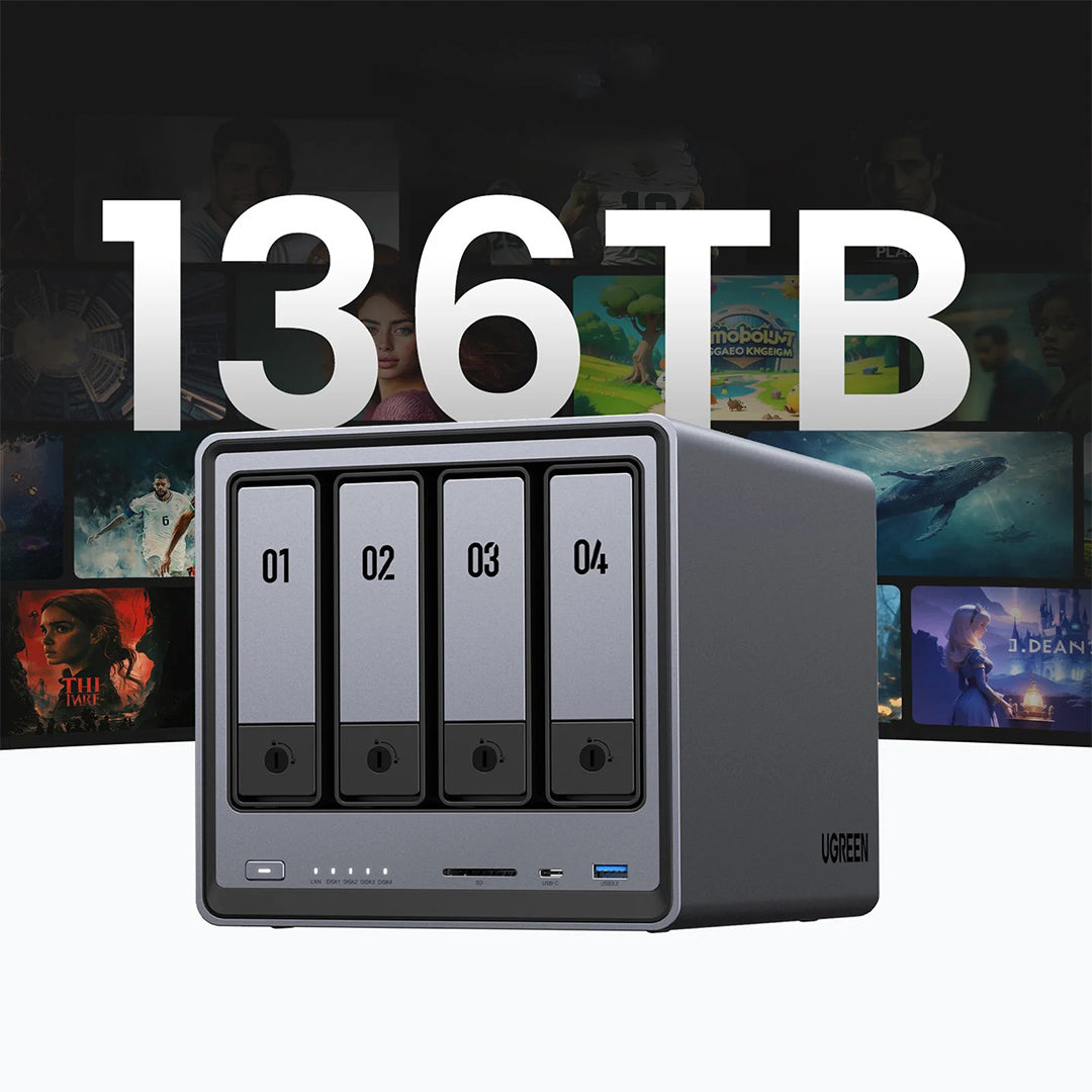 Sistem Nas Ugreen Me 4 Porta Per Ruajtjen Dhe Leximin E HDD-ve DXP4800