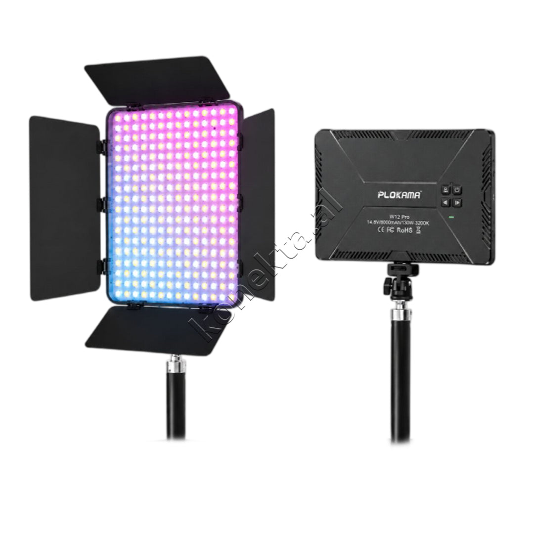 Drite LED RGB Profesionale 30W Me Tripod Plokama W12 Pro