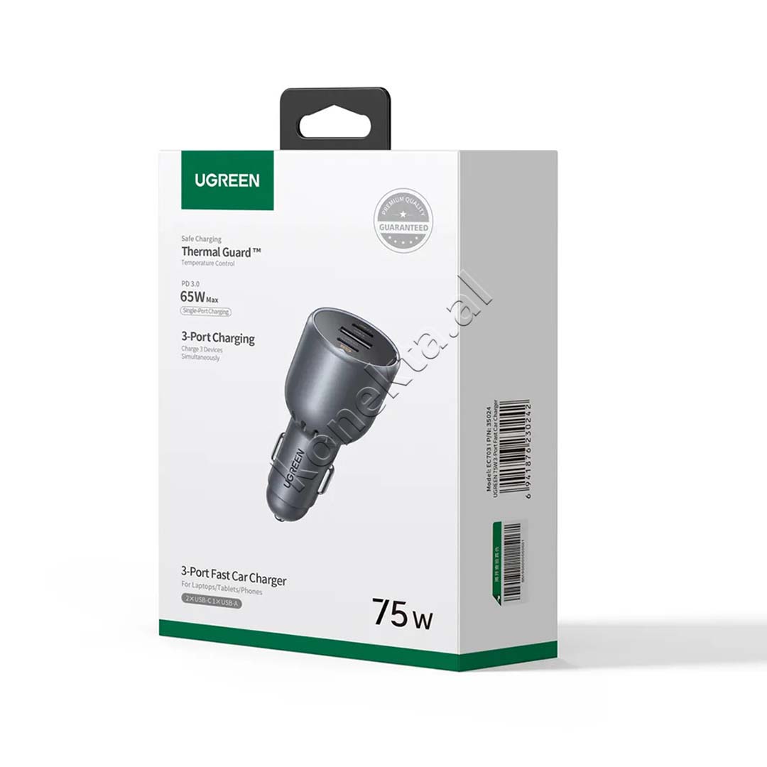 Adaptor Karikimi 75W Me 2 Porta USB-C Dhe USB-A Ugreen