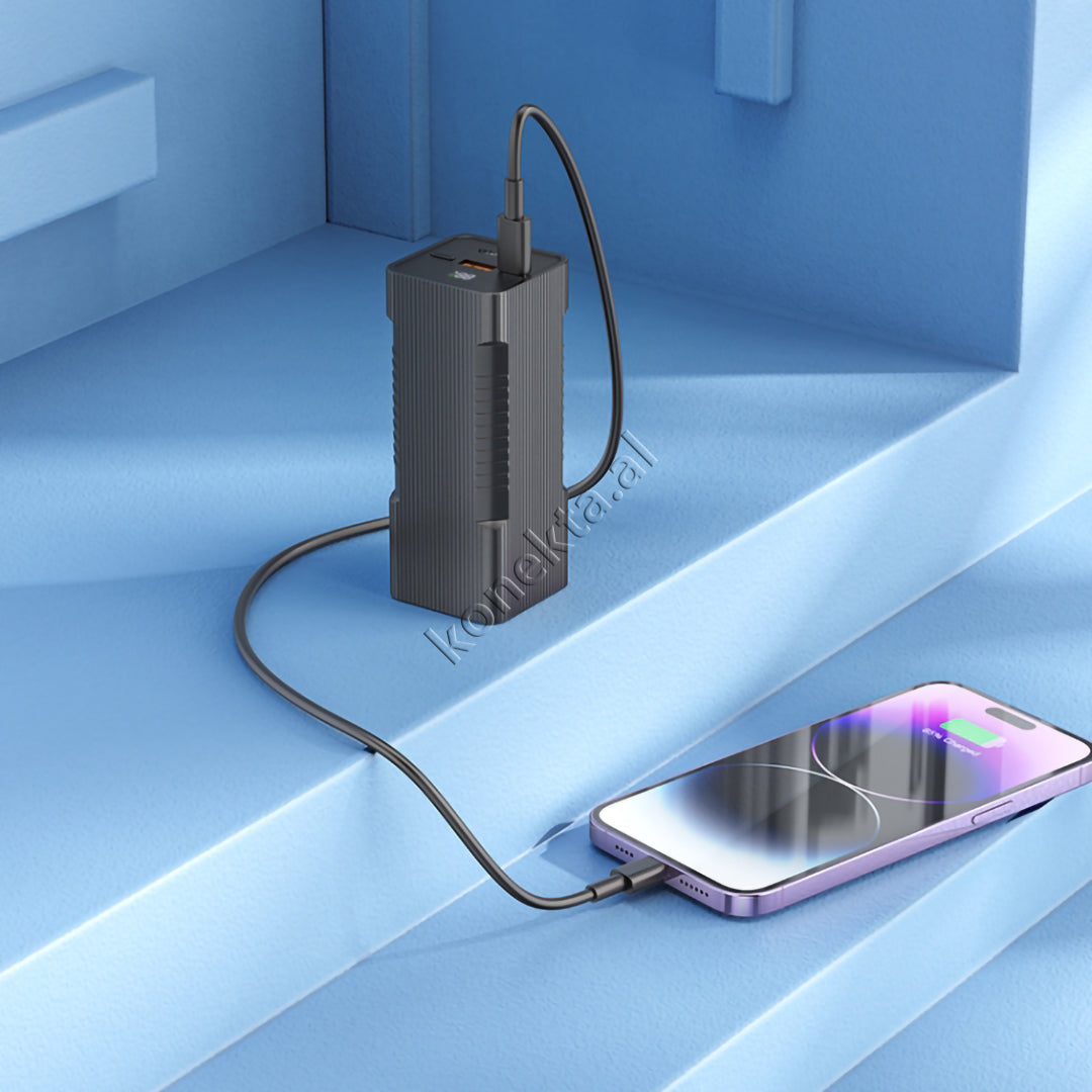 Bateri E Jashtme Hoco 10000mAh Me Elektrik Dore LED