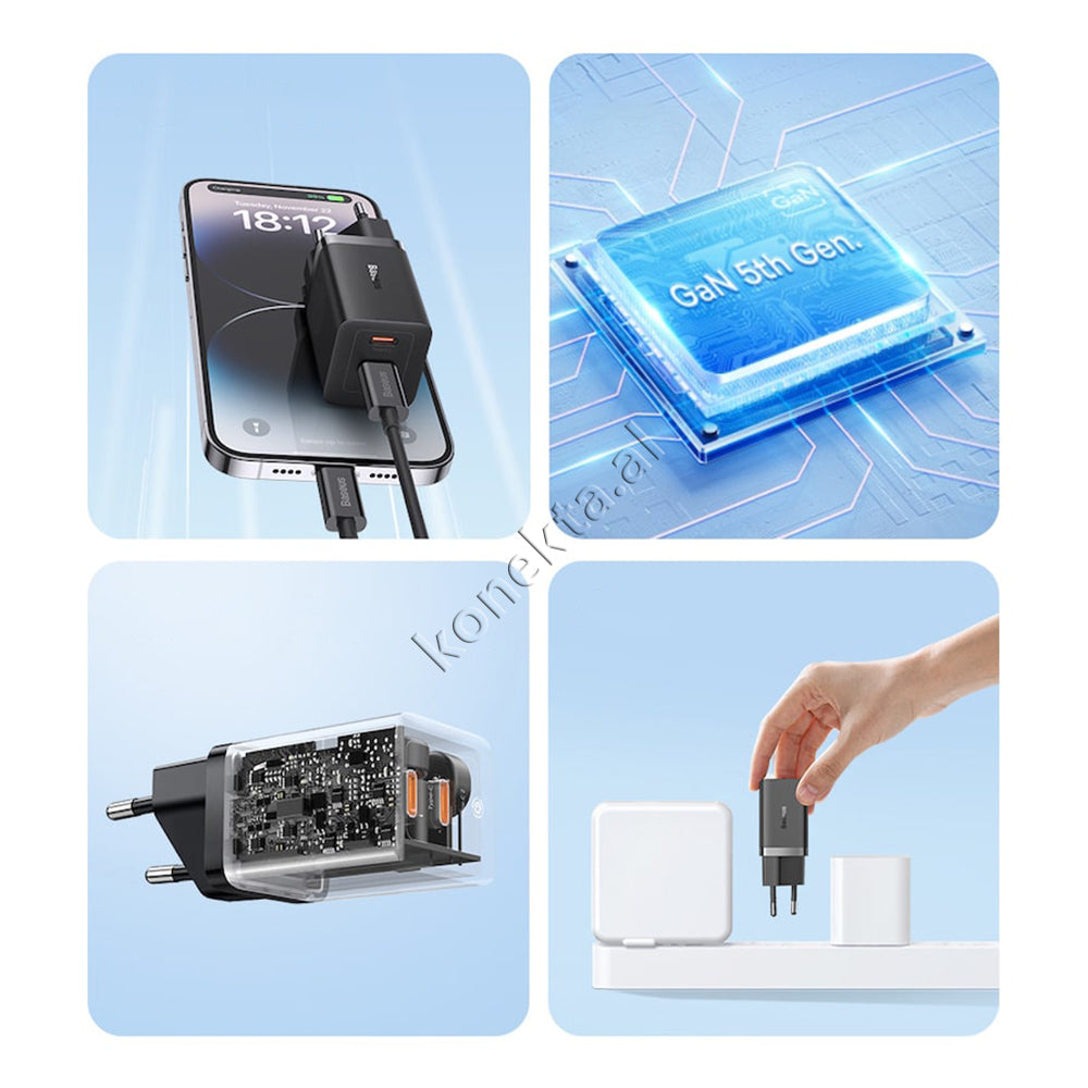 Adaptor Karikimi Fast Charge Baseus 40W Me 2 Porta Type-C