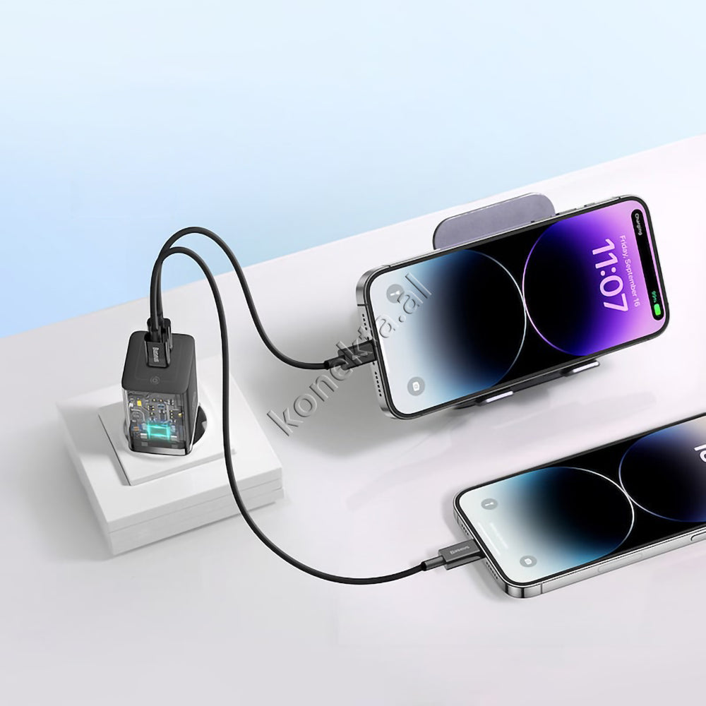Adaptor Karikimi Fast Charge Baseus 40W Me 2 Porta Type-C