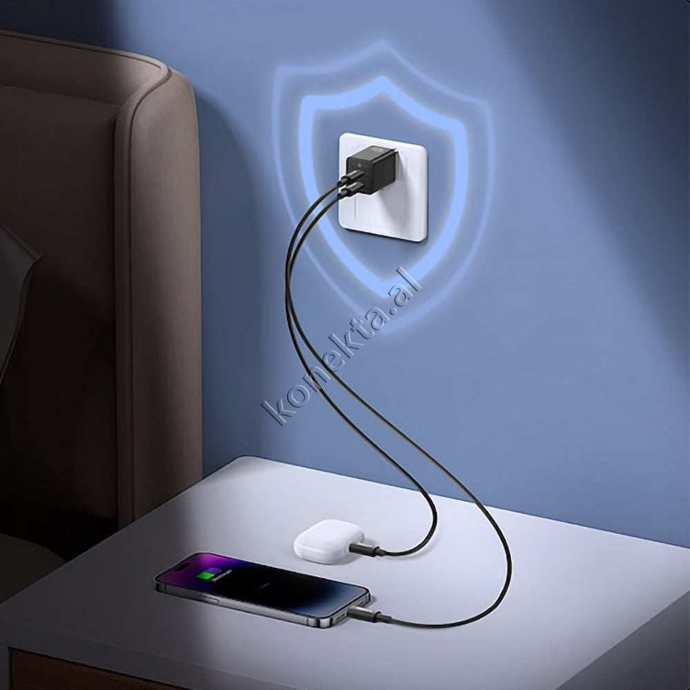 Adaptor Karikimi Fast Charge Baseus 40W Me 2 Porta Type-C