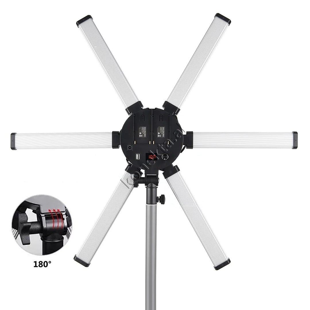 Trekembesh (Tripod) Me 6 Drita LED Te Palosshme