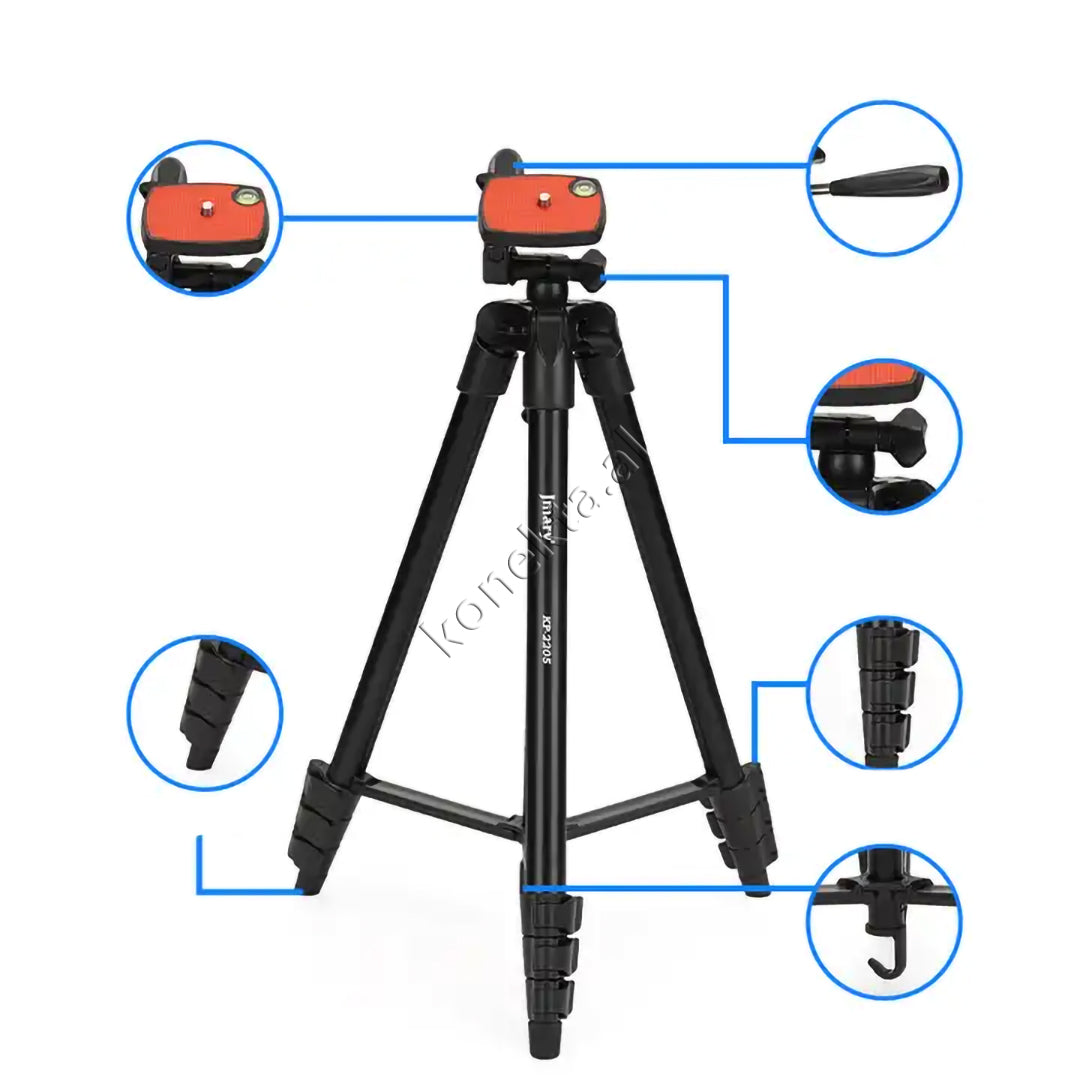 Trekëmbesh (Tripod) me Gjatësi dhe Kënd Të Gradueshëm për Kamera, Telefon, Tablet ,GoPro, SLR,  Etj.