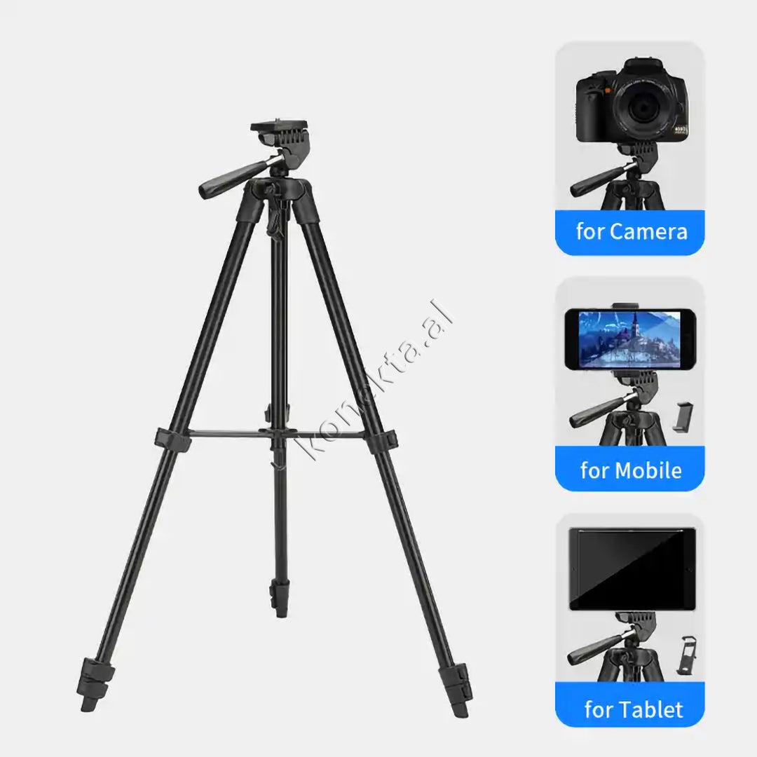 Trekëmbesh (Tripod) me Gjatësi dhe Kënd Të Gradueshëm për Kamera, Telefon, Tablet ,GoPro, SLR,  Etj.