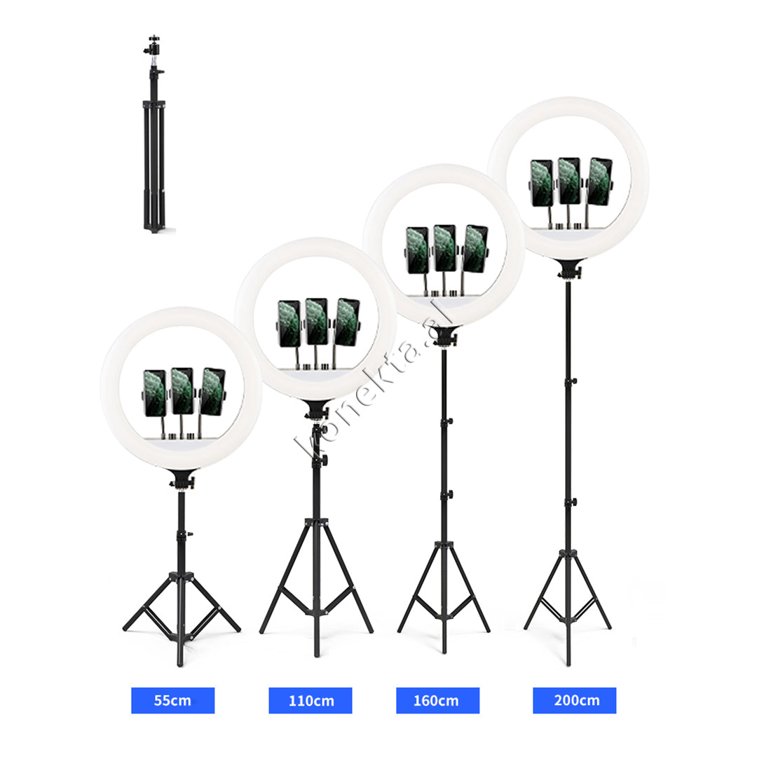 Trekembesh (Tripod) Me Drite Rrethore LED Me Ndricim Perfekt