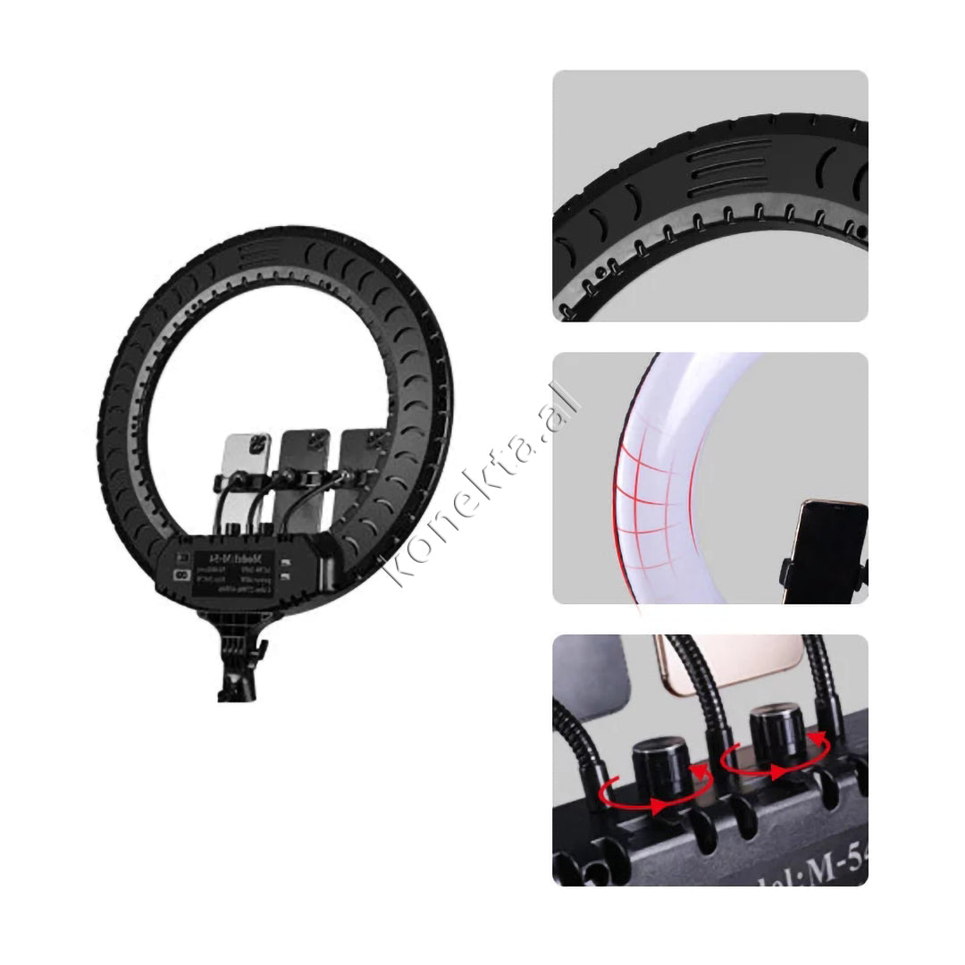 Trekembesh (Tripod) Me Drite Rrethore LED Me Ndricim Perfekt