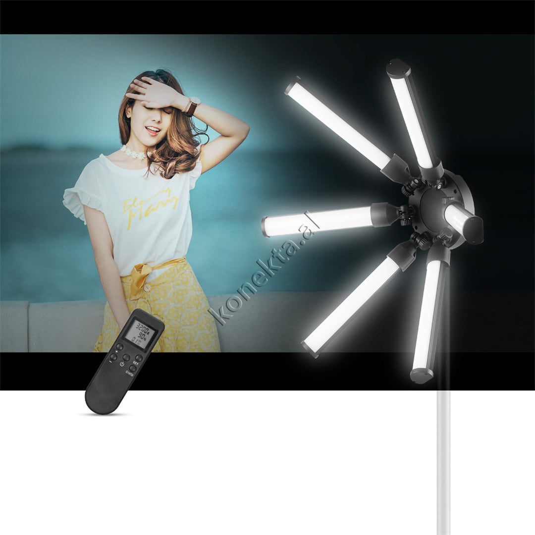 Trekembesh (Tripod) Me 6 Drita LED Te Palosshme