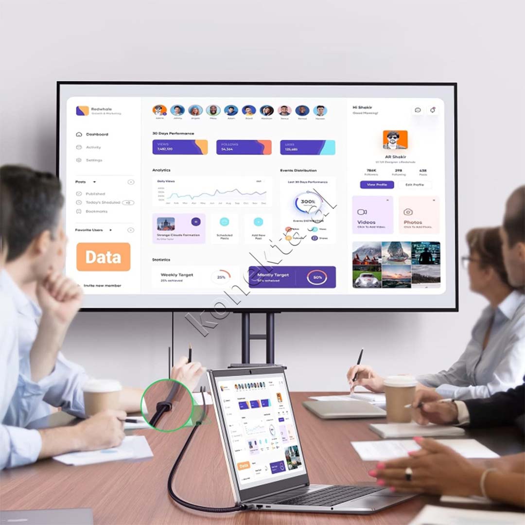 Adaptor Kabell Nga HDMI(M) Ne HDMI (F) 8K Ugreen 1m