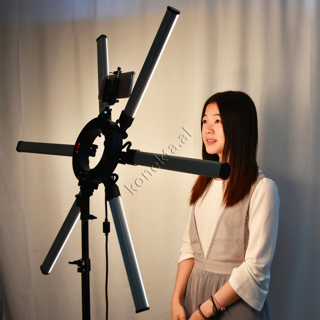 Trekembesh (Tripod) Me 6 Drita LED Te Palosshme