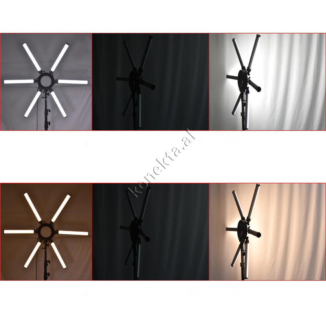 Trekembesh (Tripod) Me 6 Drita LED Te Palosshme