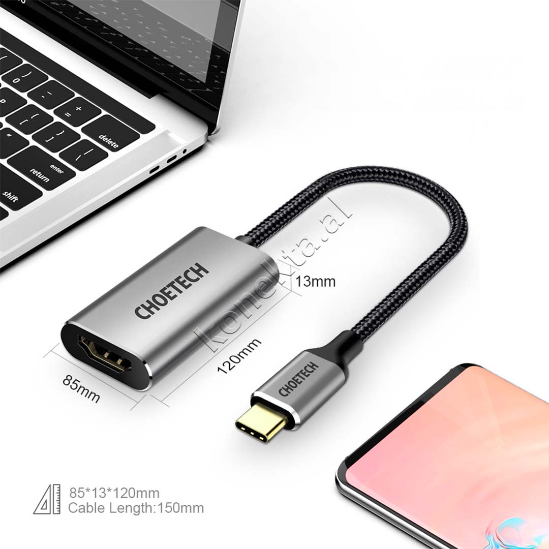 Kabell Adaptor Type-C Ne HDMI UHD 4K Choetech