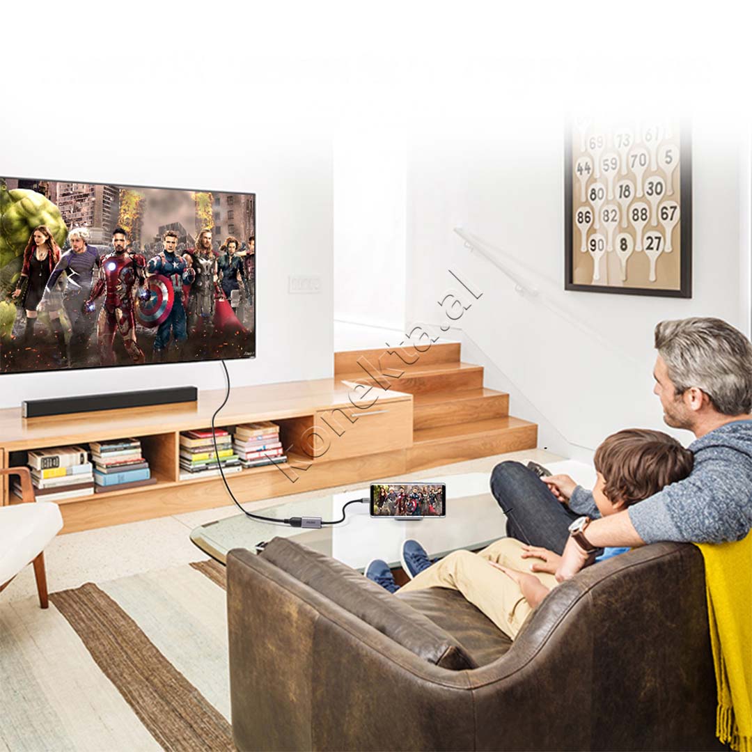 Kabell Adaptor Type-C Ne HDMI UHD 4K Choetech