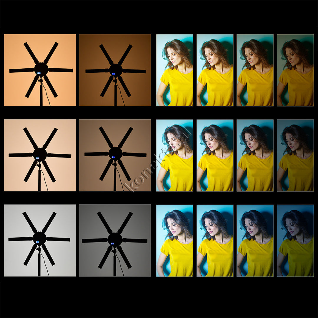 Trekembesh (Tripod) Me 6 Drita LED Te Palosshme