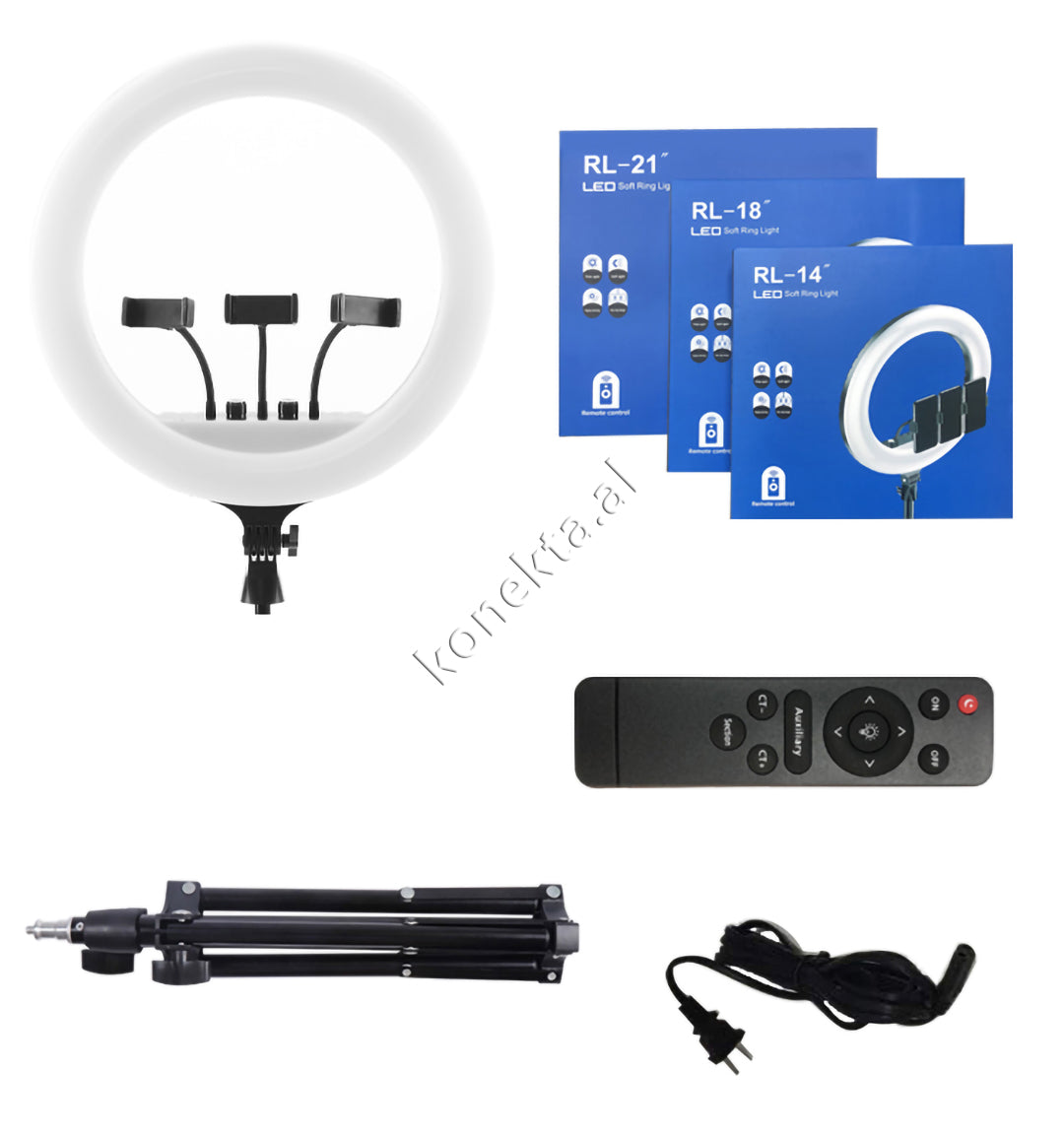 Trekembesh (Tripod) Me Drite Rrethore LED Me Ndricim Perfekt