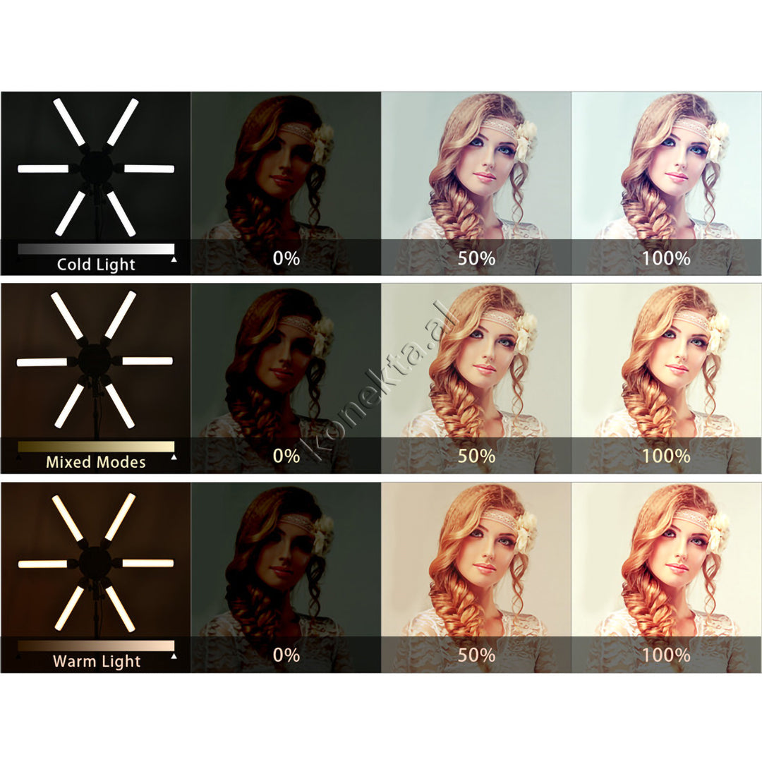 Trekembesh (Tripod) Me 6 Drita LED Te Palosshme